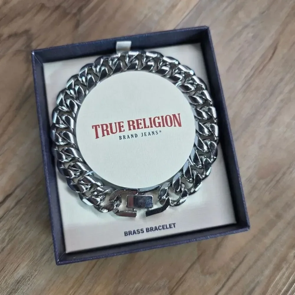 💬🔸️🅰️NIB True Religion Cuban Chain Unisex Bracelet